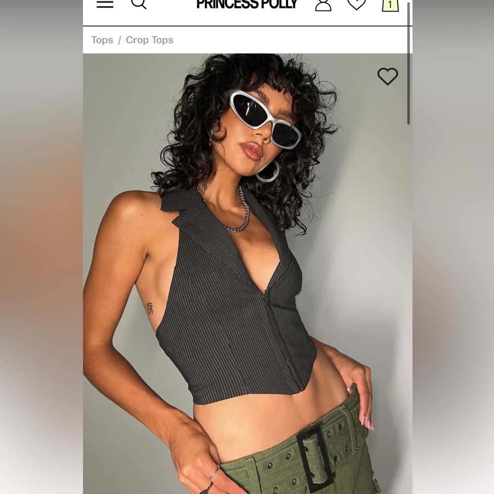 Princess Polly pinstripe vest